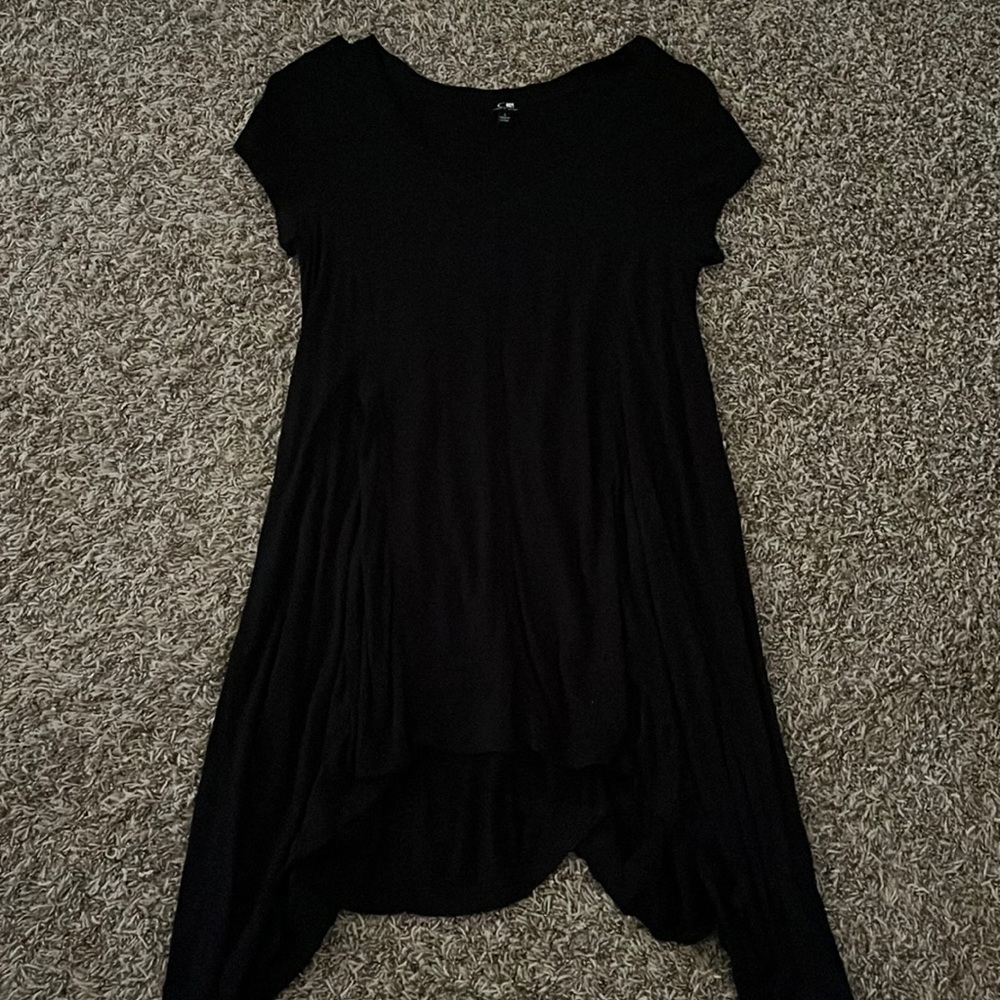 Black short sleeve tunic